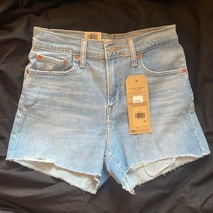 Levis high rise denim shorts